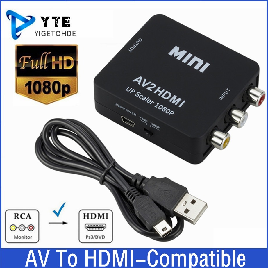 Composite Rca Cable - Rca Av Naar Hdmi-Compatibele Composiet Adapter