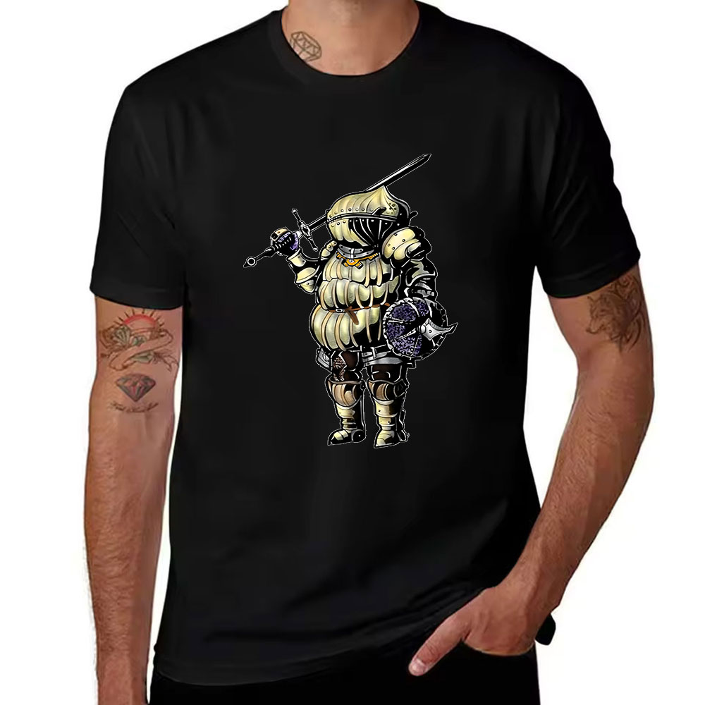 Retro Knight Gaming - Katoenen T-shirt met korte mouwen voor
