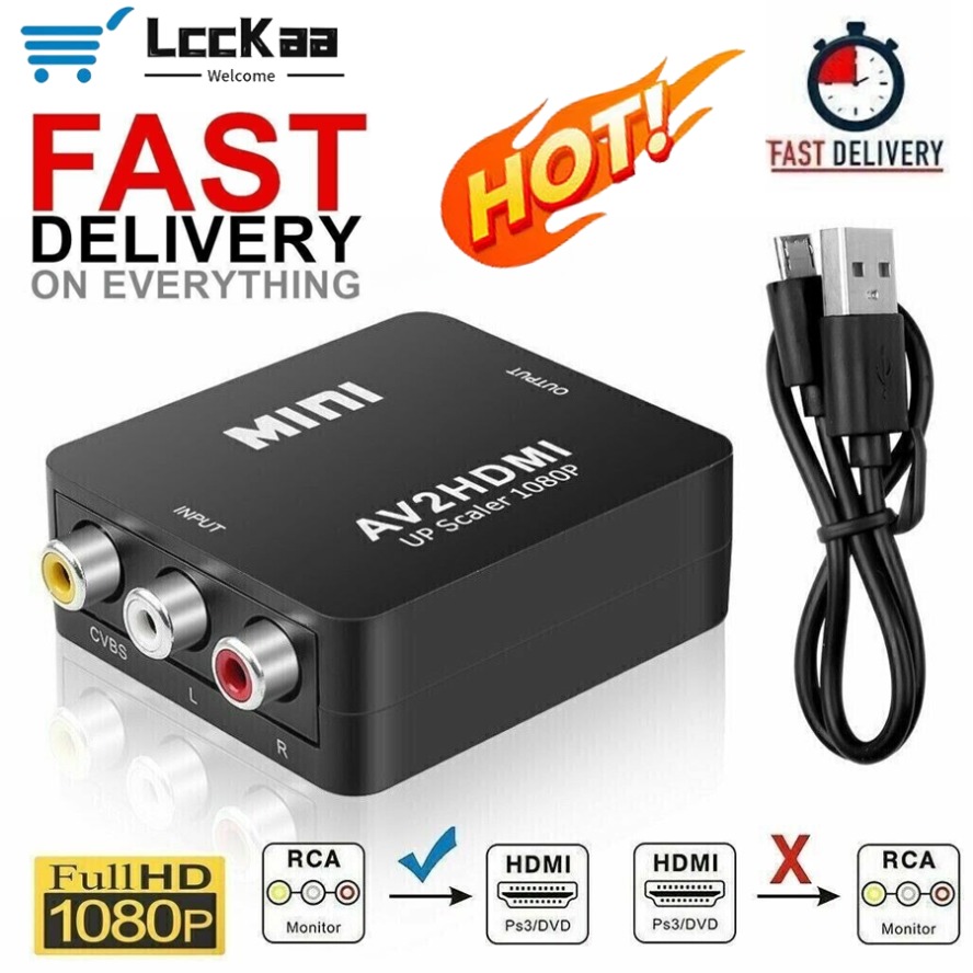 Composite Rca Cable - AV NAAR HDMI-compatibele adapter 1080P Video