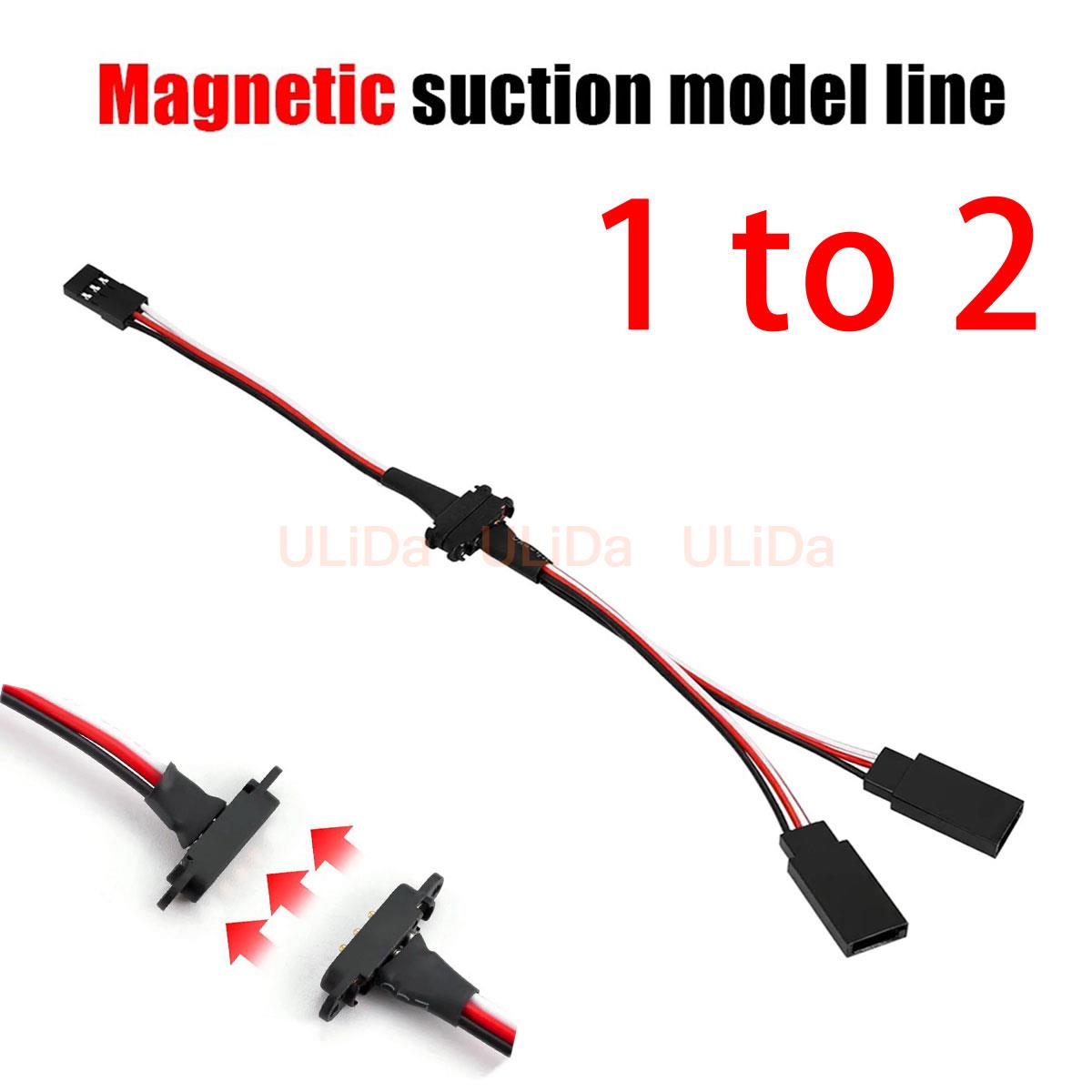 Composite Rca Cable - 3-Pin Magnetische Snap-on 1 tot 2
