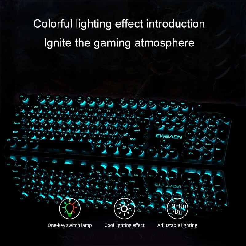 Retro Punk mechanisch toetsenb - Retro Gaming Keyboard recensie en prijs
