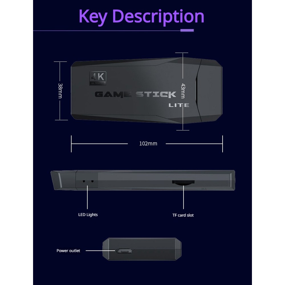 Draagbare 4K Retro Game Stick  - Retro Gaming Os recensie en prijs