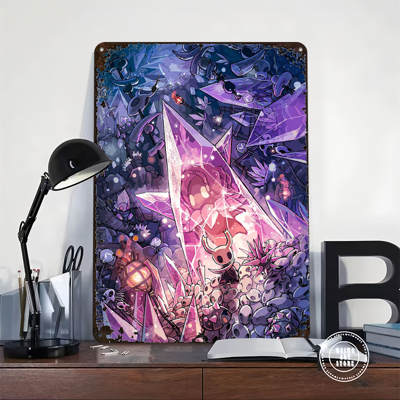 Hollow Knight Game Blik Poster - Retro Knight Gaming recensie en prijs