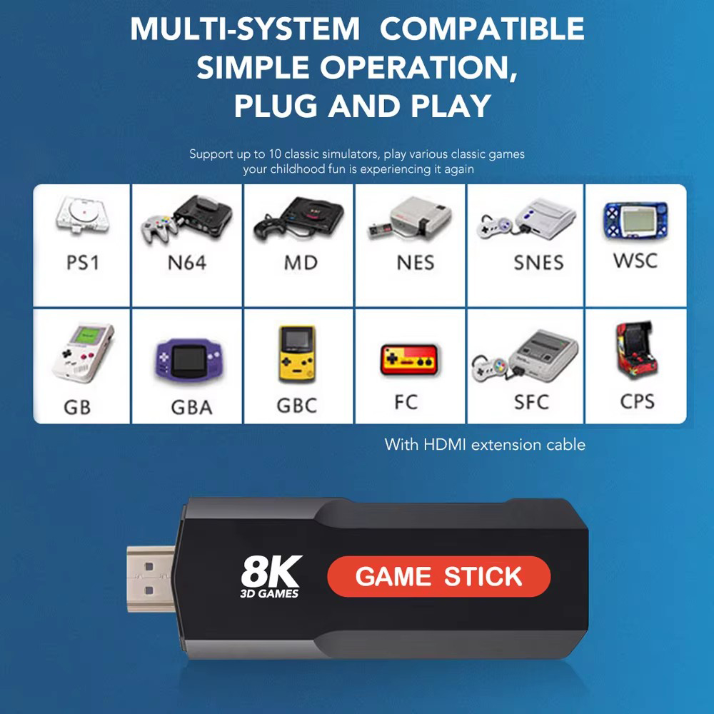 X2 Game Stick HD 4K 8K 3D Cons - Retro Gaming Os recensie en prijs