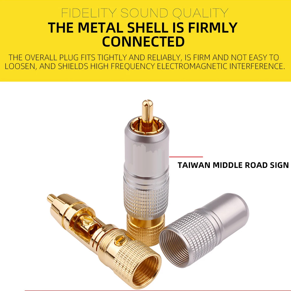 4 stks Hifi 24 K Vergulde RCA  - Composite Rca Cable recensie en prijs